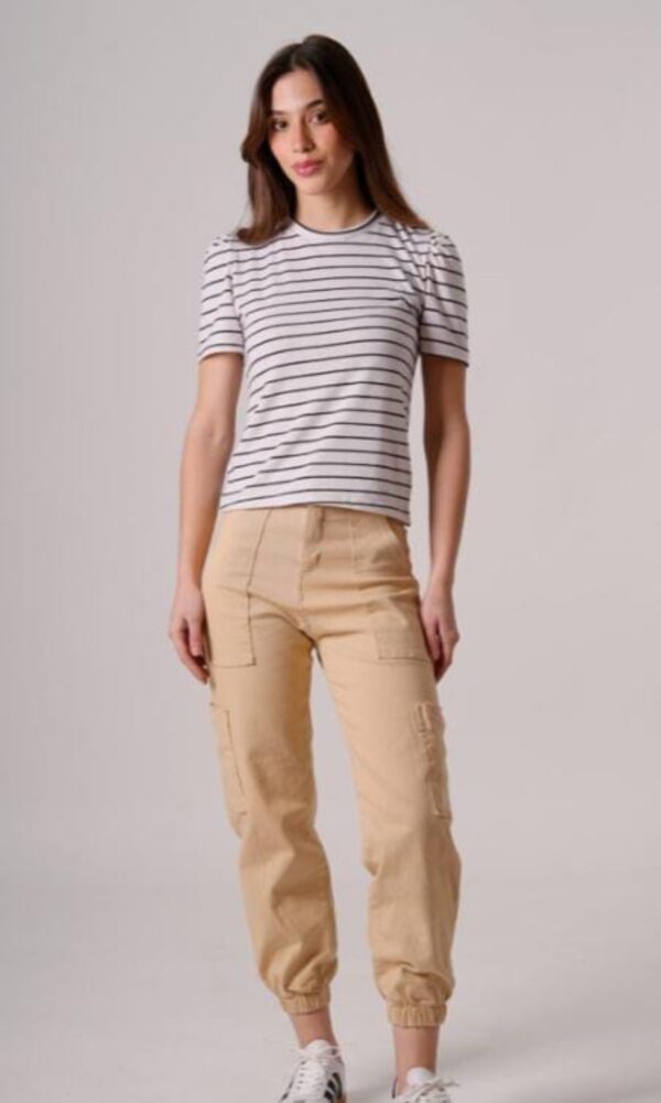 Remera Modal Rayada con Moño - Imagen 2