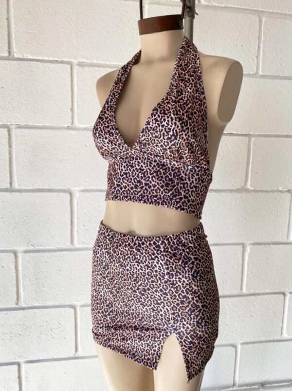 Top Microfibra Animal Print para Atar