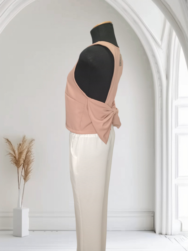 Musculosa Crep con Moño en la Espalda - Imagen 3