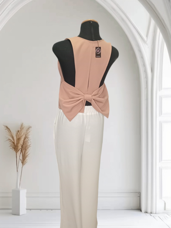 Musculosa Crep con Moño en la Espalda - Imagen 4