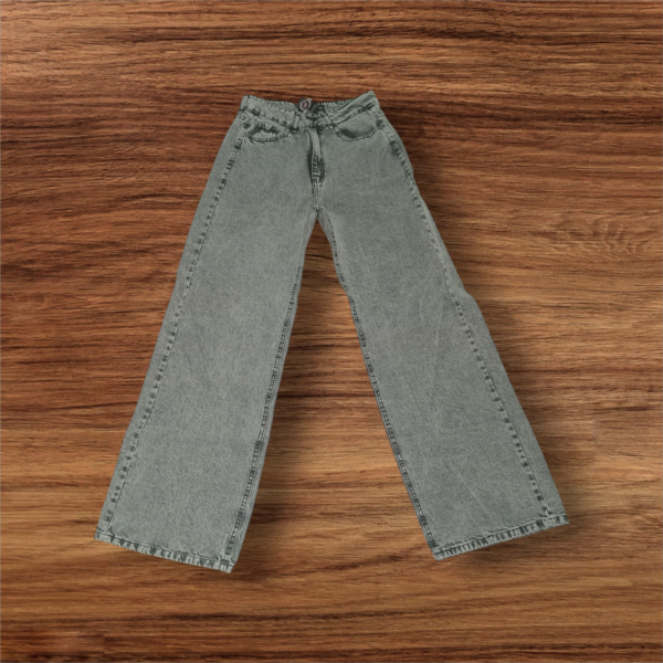 Jeans Wide Leg Gris Nevado