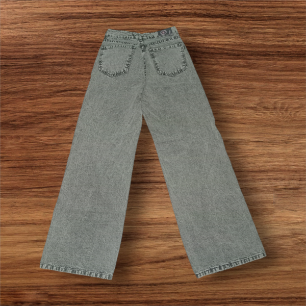 Jeans Wide Leg Gris Nevado - Imagen 3