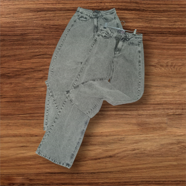 Jeans Wide Leg Gris Nevado - Imagen 4