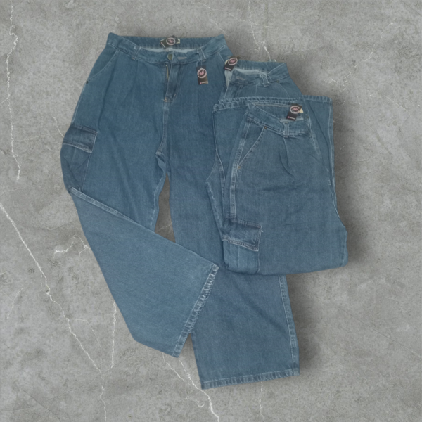 Jeans Baggy Cargo Azul - Imagen 4