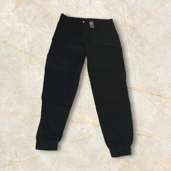 Jeans Babucha Cargo Negro