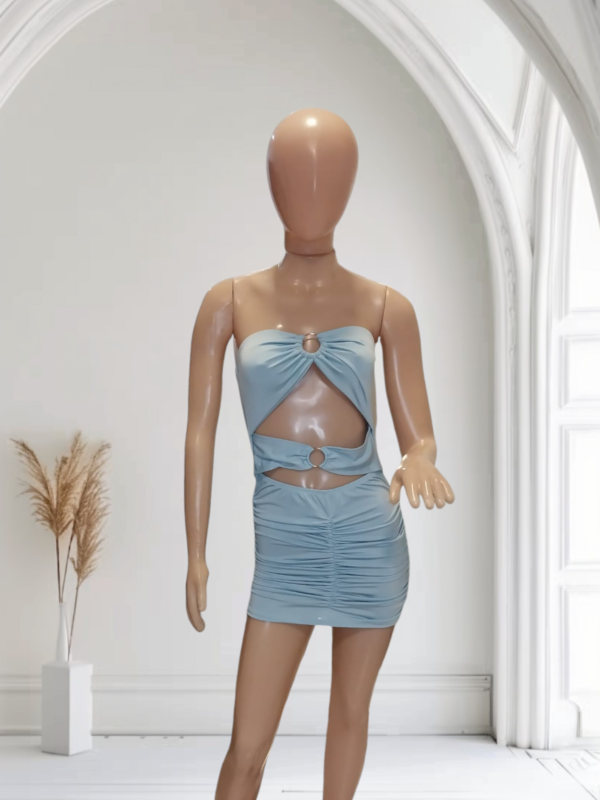 Vestido Microfibra Straple con Argolla