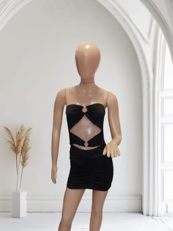 Vestido Microfibra Straple con Argolla - Imagen 3