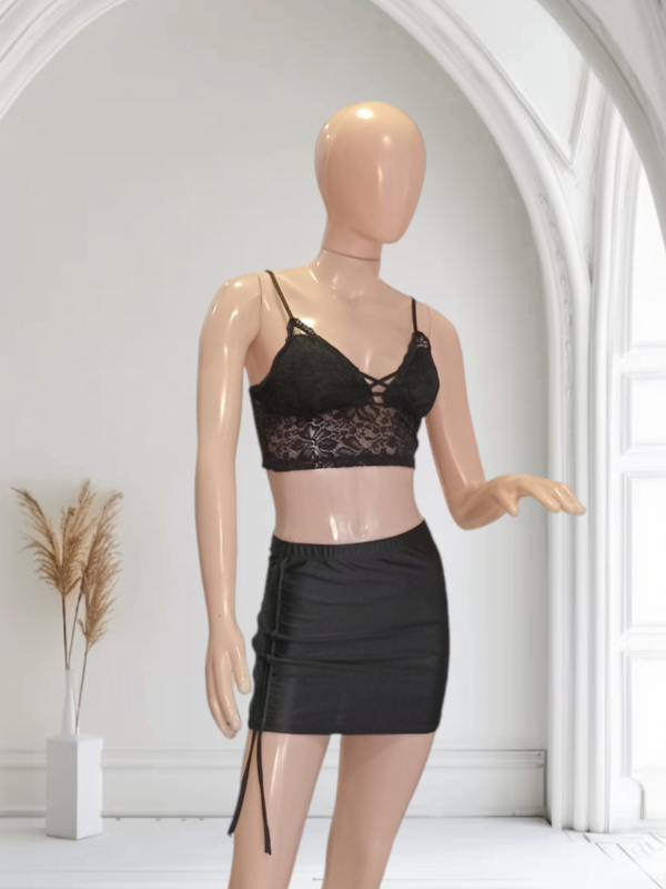 Pollera Tricot Modal Mini C/Tiras - Imagen 4