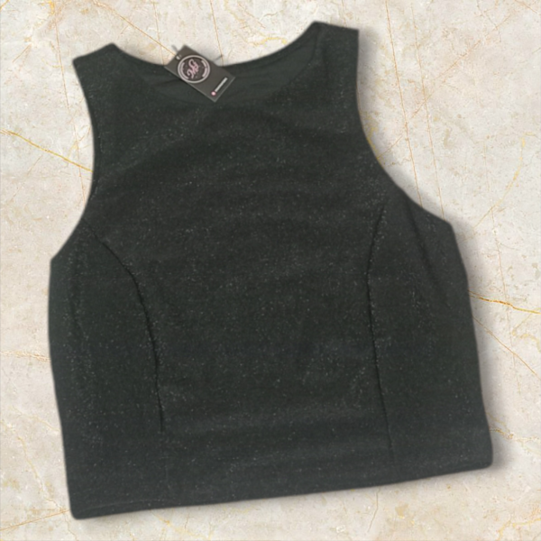 Musculosa Negra Gliter - Imagen 4