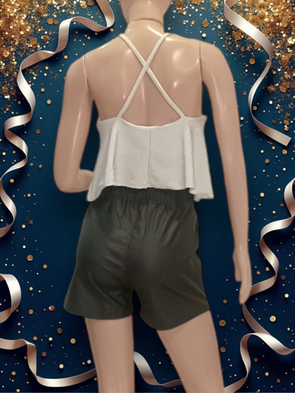 Top Musculosa Blanco Gliter Bretel Cruzado Atras - Imagen 3