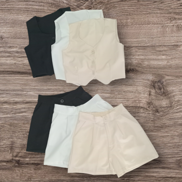 Conjunto Ina Crep Chaleco + Short - Imagen 5