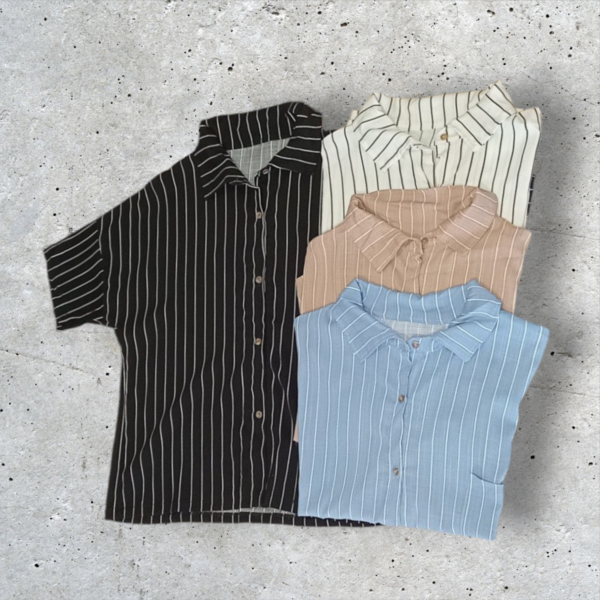Camisa Rayada Lino - Imagen 3